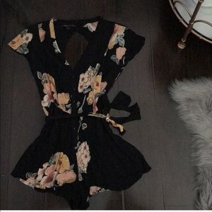 Short Floral Romper